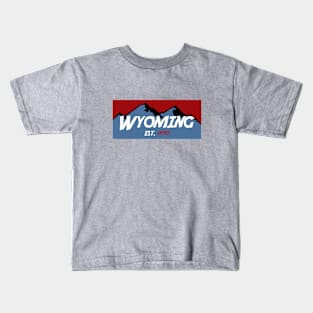 Wyoming Mountains Kids T-Shirt